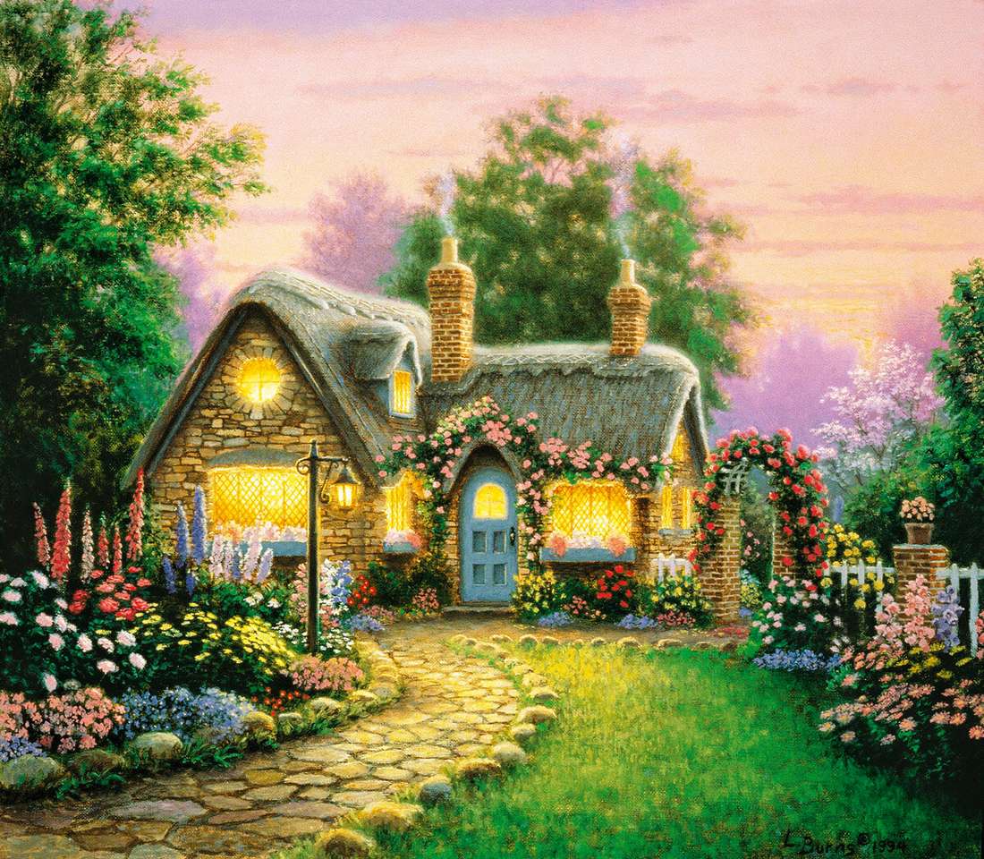 flowered house online puzzle