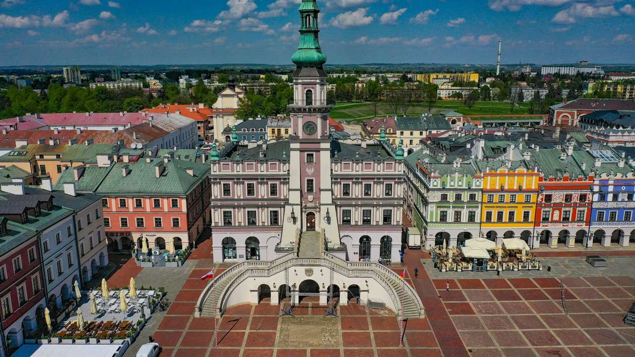 A cidade velha em Zamość quebra-cabeças online