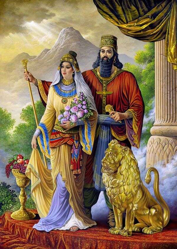 High ranking couple from Persia - Art 2 online puzzle