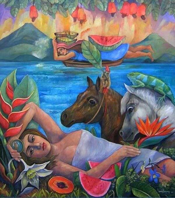 休んでいるグアテマラの女性-アート6 ジグソーパズルオンライン