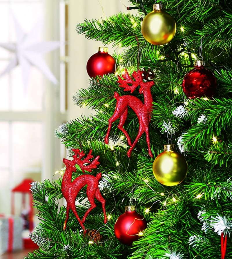 Διακοσμήσεις χριστουγεννιάτικων δέντρων παζλ online