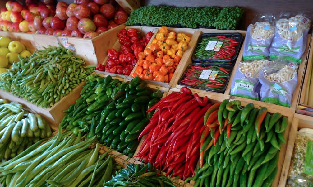 разноцветные овощи пазл онлайн
