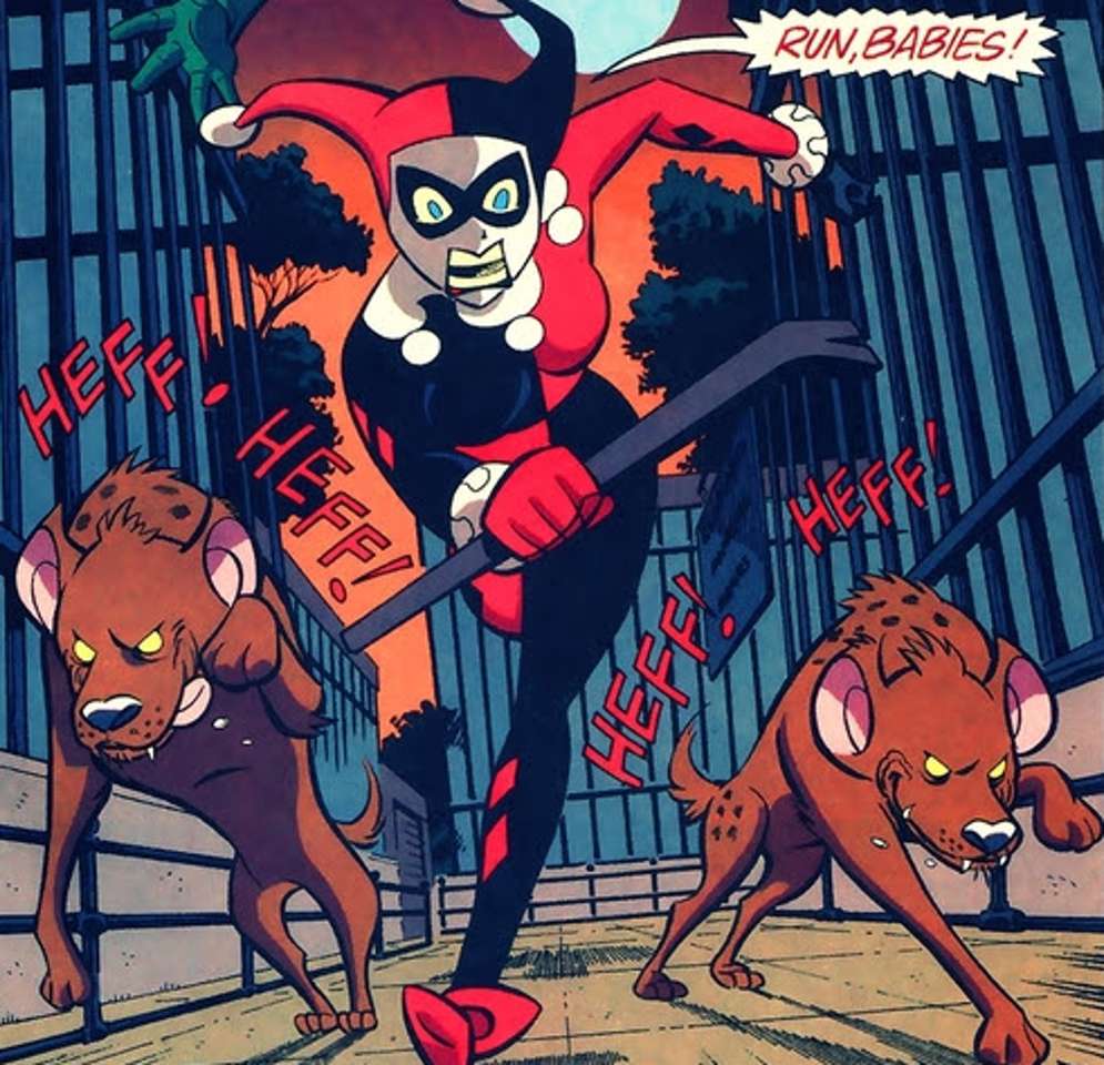 Harley Quinn se svými dětmi online puzzle