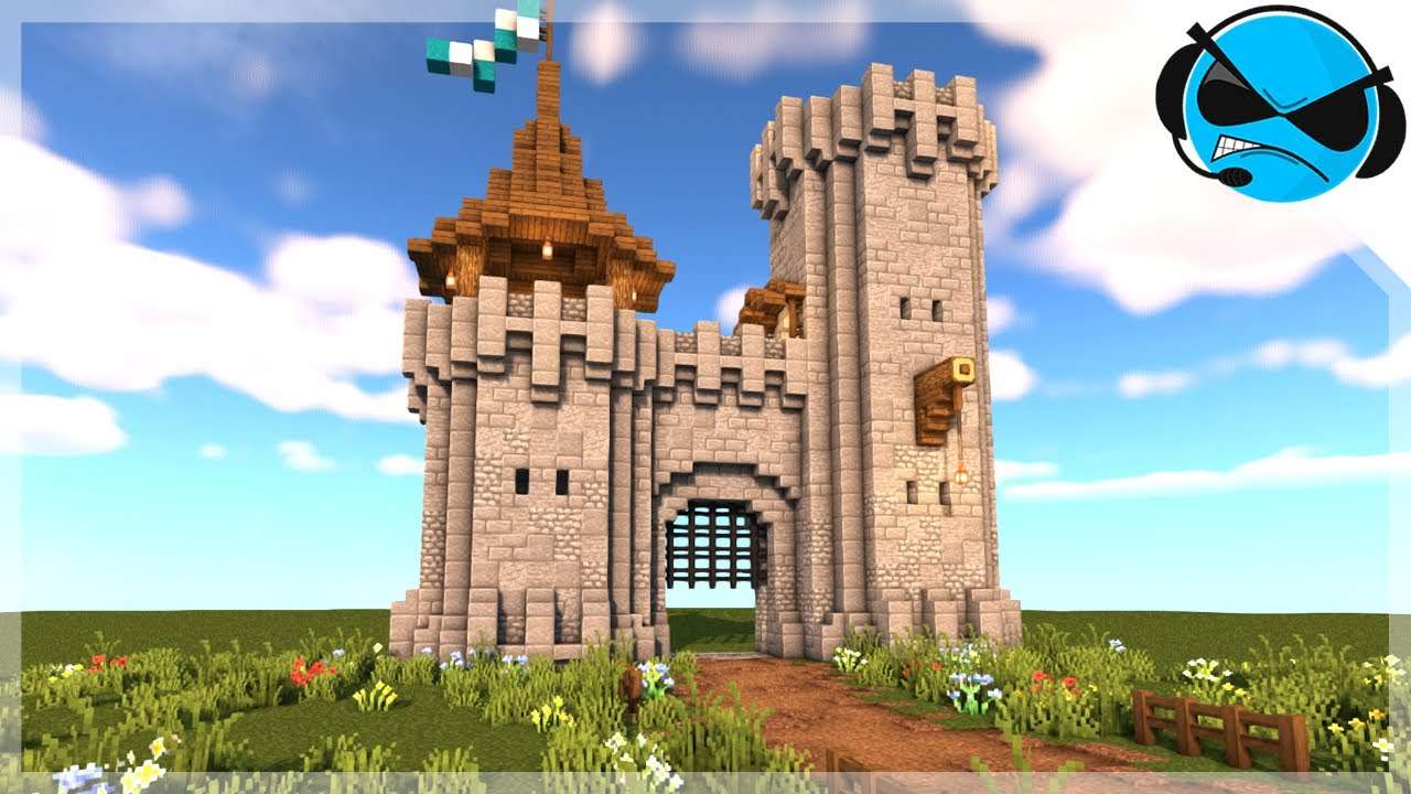 Замок Майнкрафт онлайн-пазл