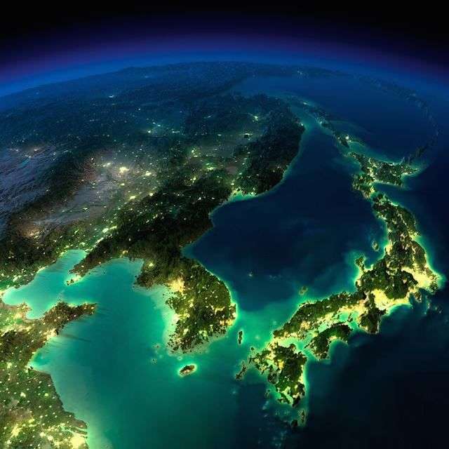 Япония из космоса пазл онлайн
