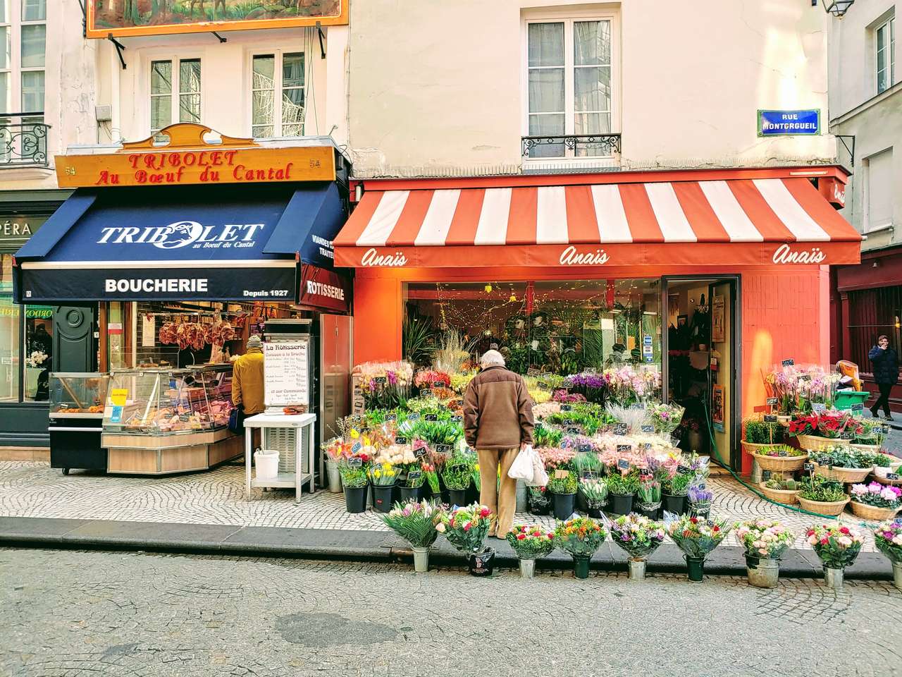 Rue Montorgueil, Париж онлайн пъзел