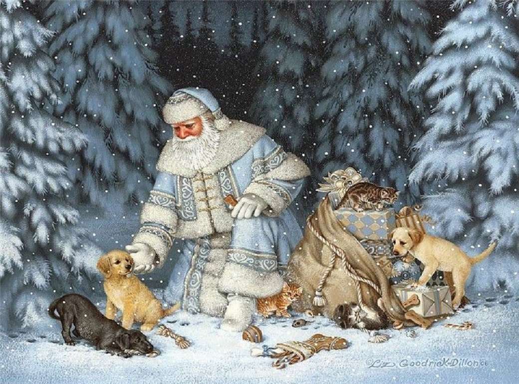 Farfar Frost, rysk jultomte Pussel online
