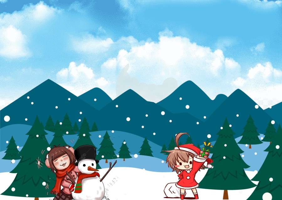 рождественское аниме :3 пазл онлайн