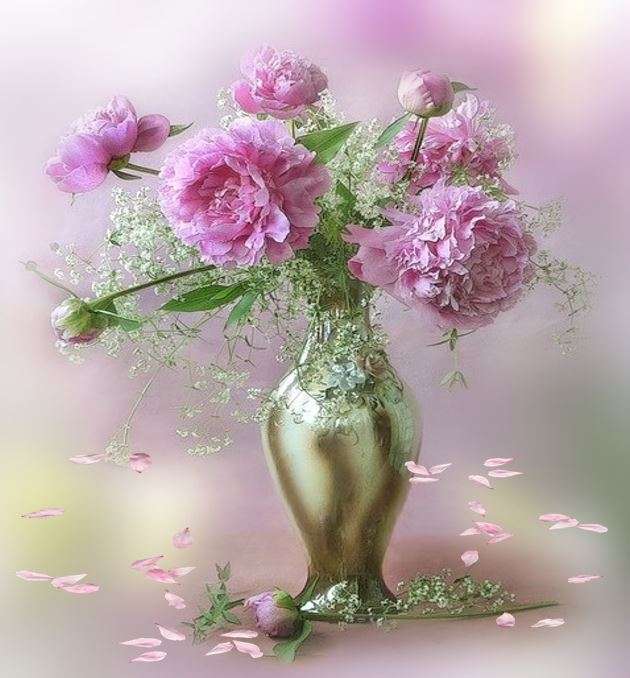 Bazsarózsa vázában kirakós online