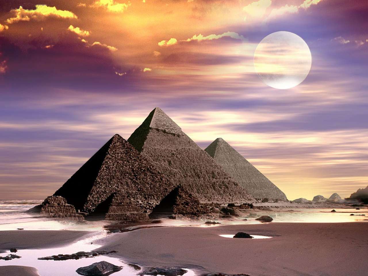 Οι πυραμίδες παζλ online