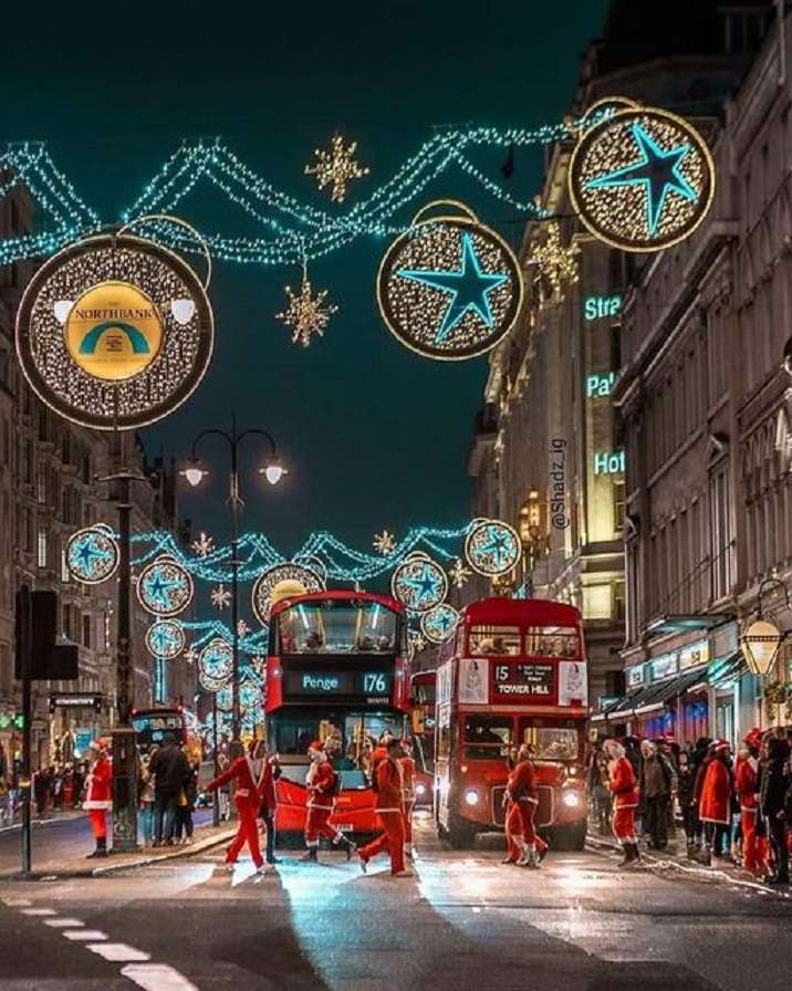 Londen tijdens de feestdagen. online puzzel