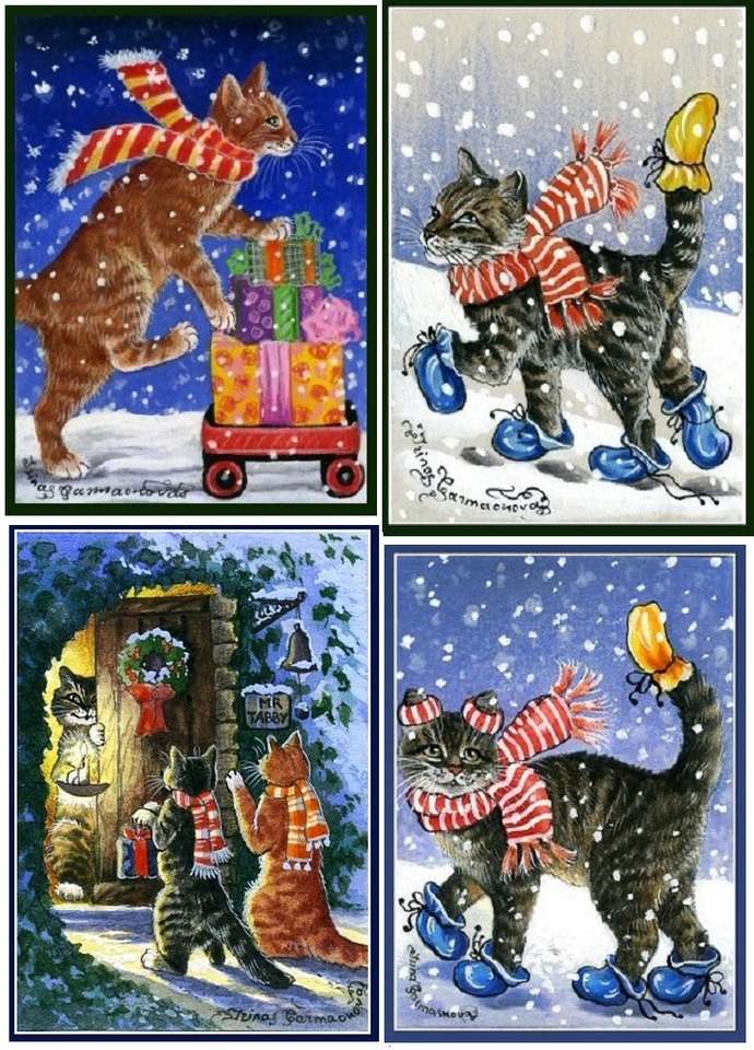 Well-wrapped Christmas puppies jigsaw puzzle online