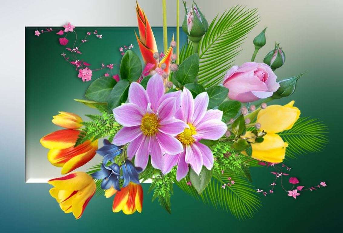 Bouquet de dais et tulipes puzzle en ligne