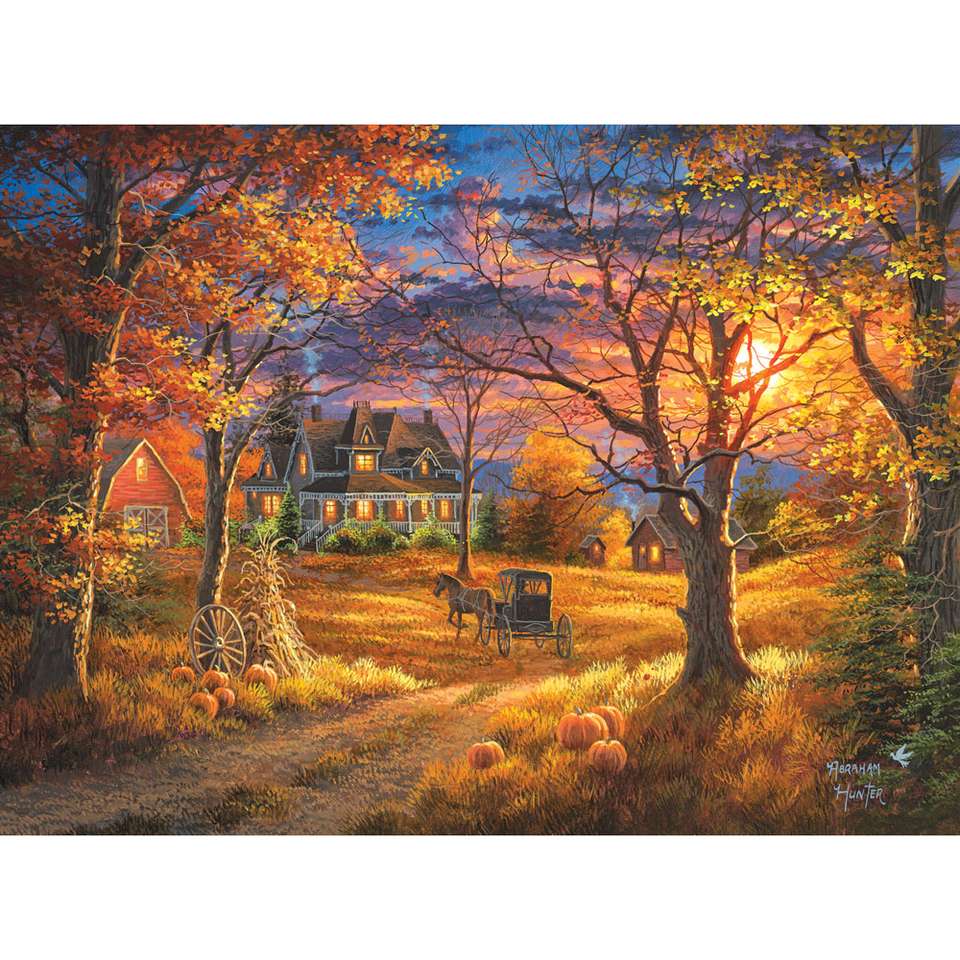 In the autumn, evening time jigsaw puzzle online