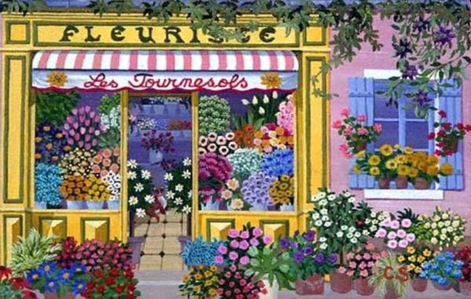 Belle Fleuriste Stockée en France - Art #3 puzzle en ligne