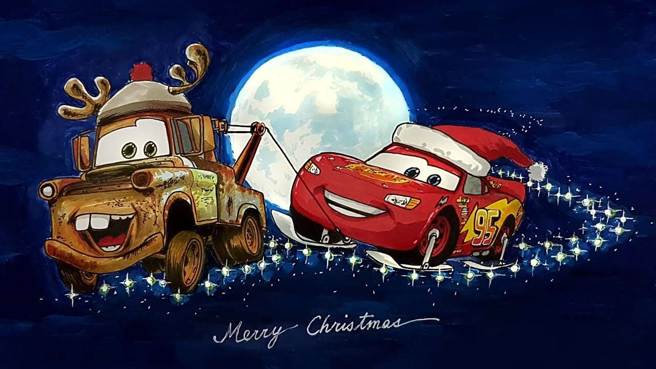 autók karácsony kirakós online
