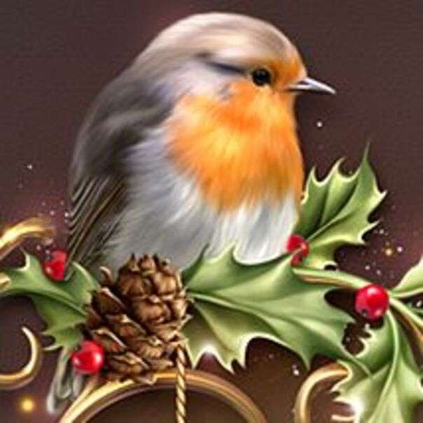 Χριστούγεννα # 50 - Χριστουγεννιάτικο πουλί online παζλ
