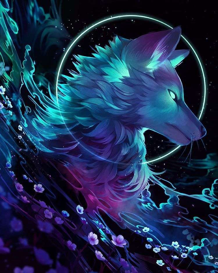 Wolf in de oceaan legpuzzel online