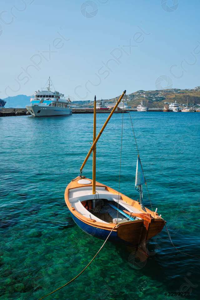 Лодка и круизен кораб онлайн пъзел