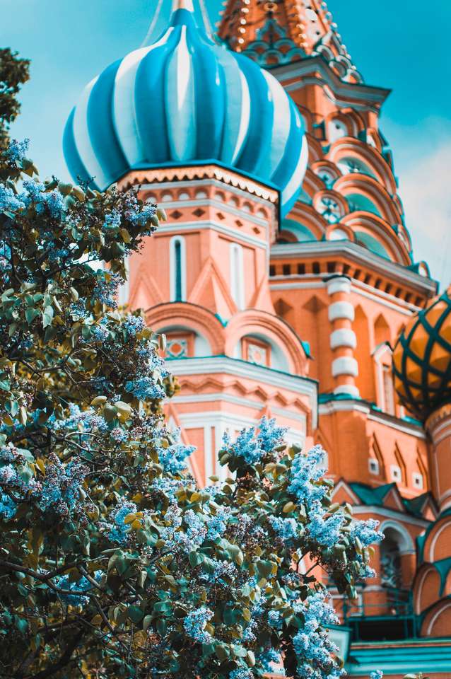 Historisk arkitektur i Moskva stad. Ryssland Pussel online