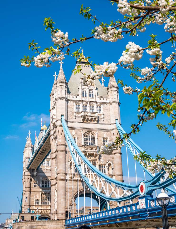 Beroemde bezienswaardigheid van London Tower Bridge online puzzel