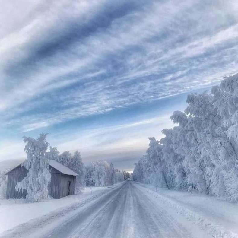 Vinter i Sverige. pussel på nätet