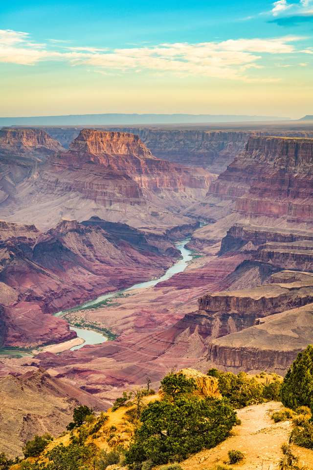 Grand Canyon, Arizona, USA i gryningen Pussel online
