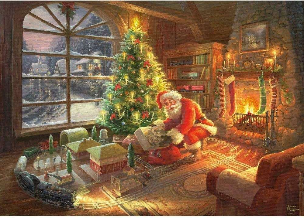 Weihnachtsmann mit Geschenken. Online-Puzzle