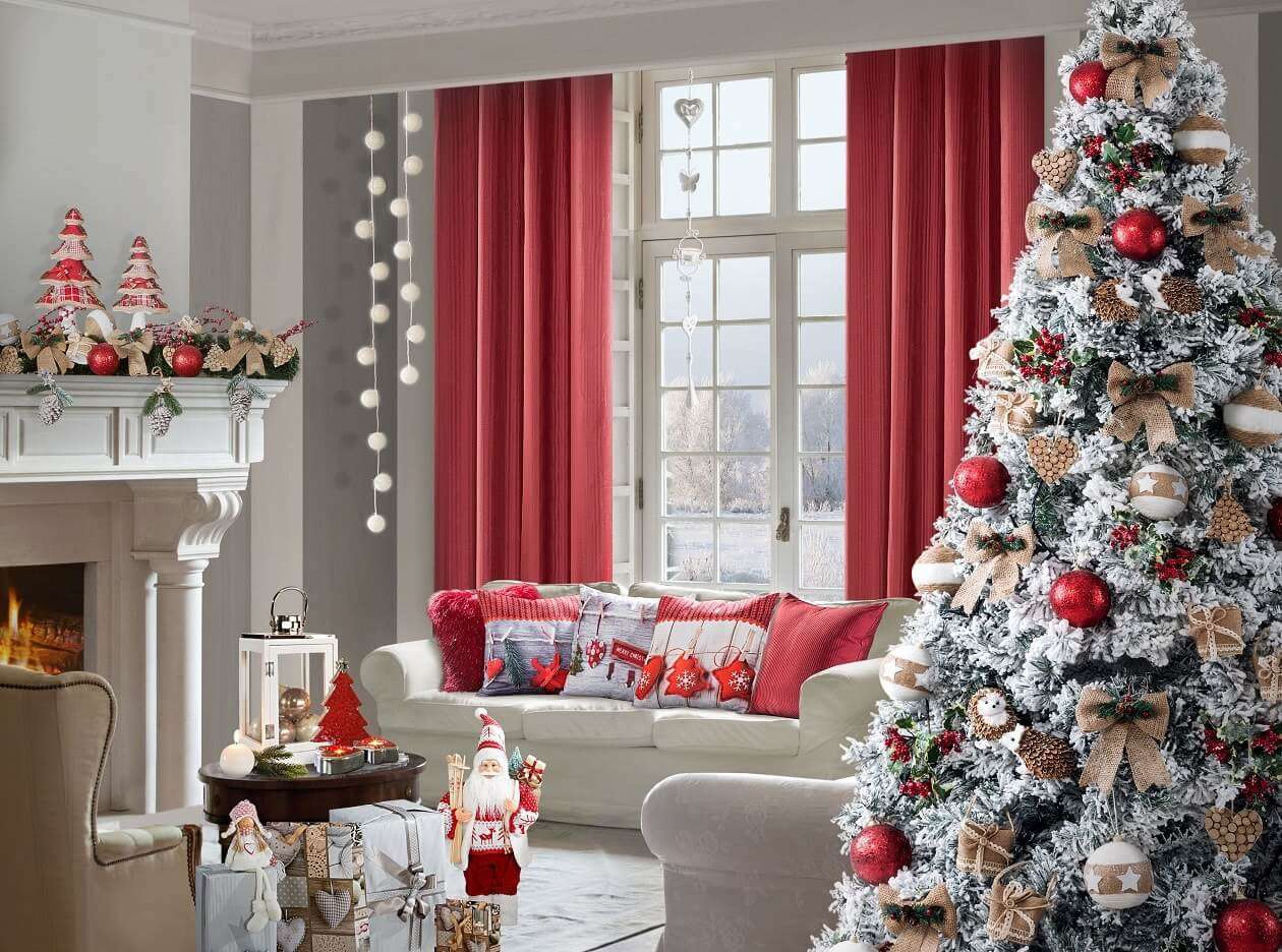 Декорирана стая за Коледа онлайн пъзел