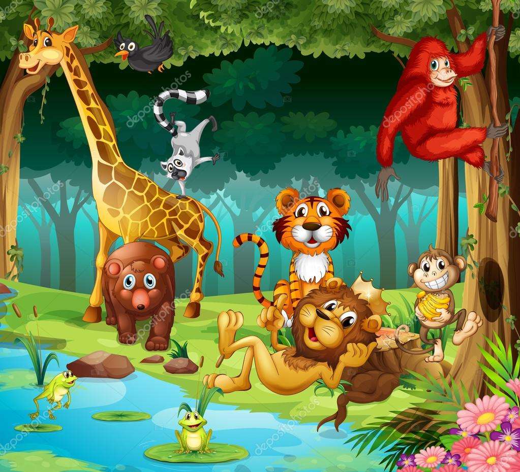 Animais da floresta quebra-cabeças online