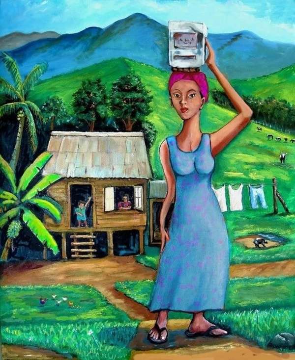 Skromný venkovský dům v Portoriku - umění #3 skládačky online