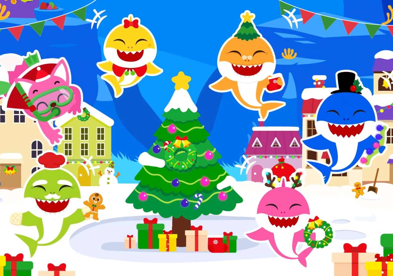 Vánoce Pinkfong a rodina Shark! skládačky online
