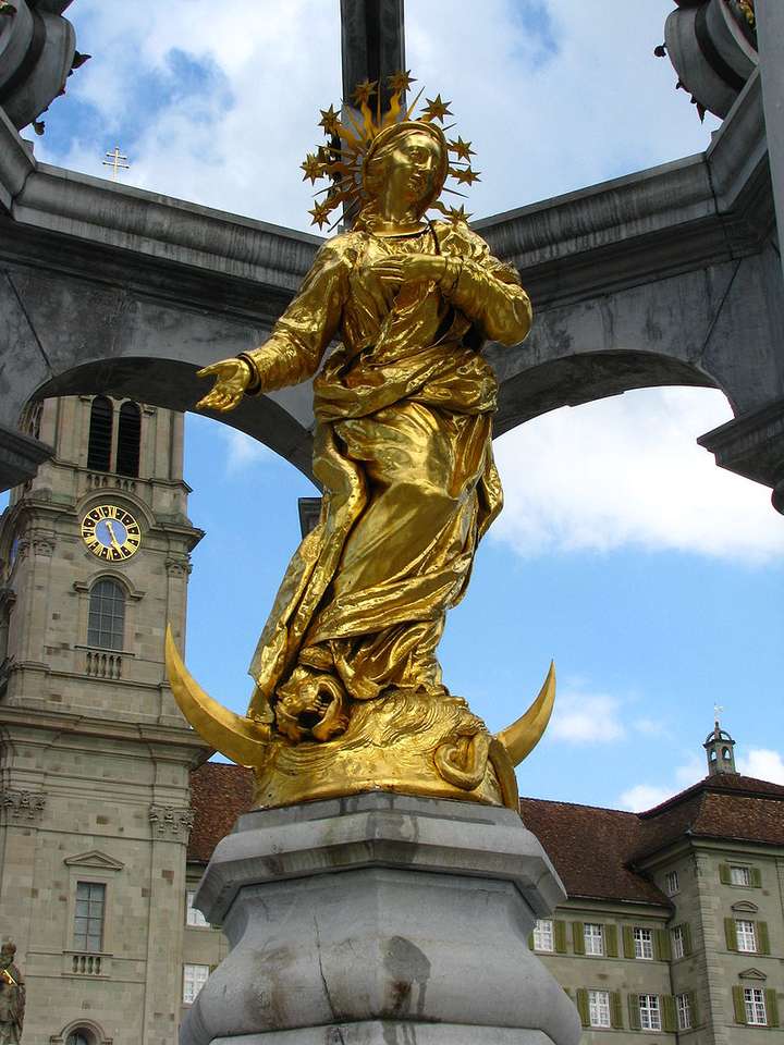 Madonna davanti alla chiesa del monastero di Einsiedler puzzle online