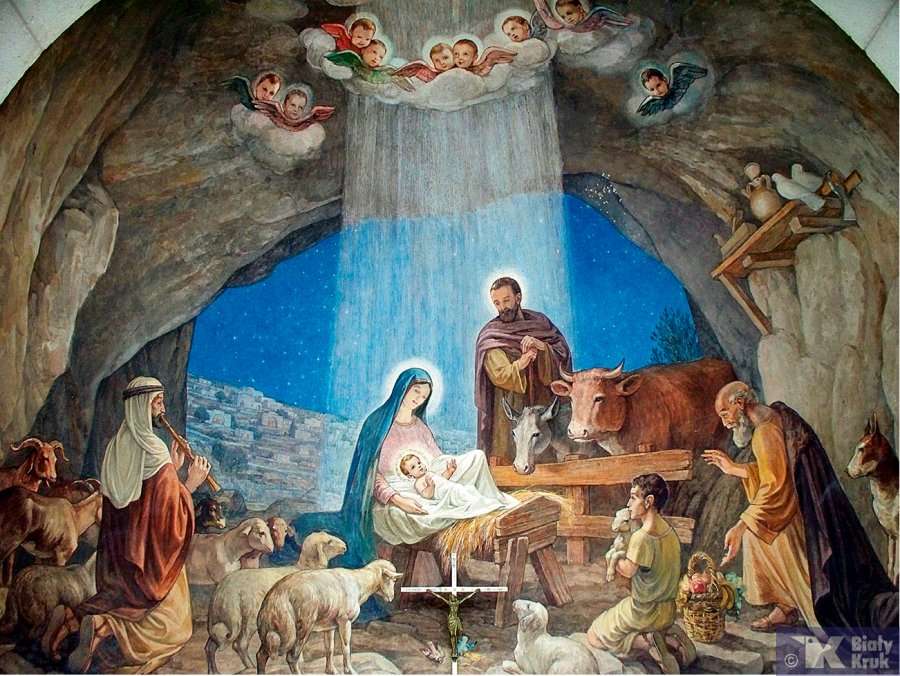 Χριστουγεννιάτικη σκηνή γέννησης παζλ online