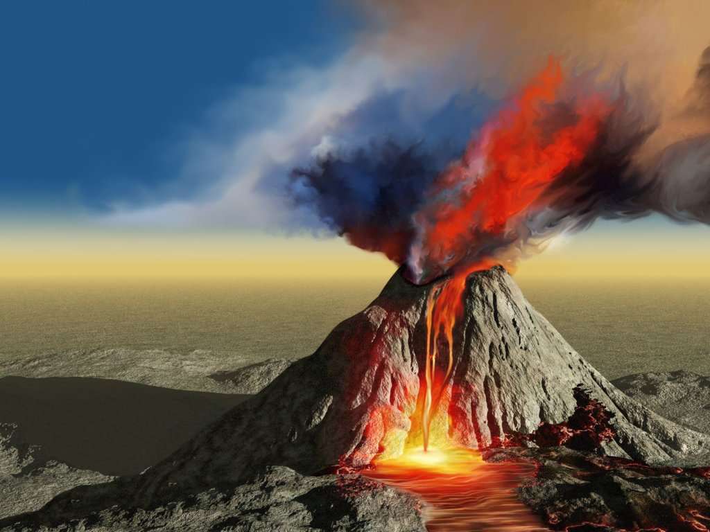 Εκρηξη ηφαιστείου παζλ online