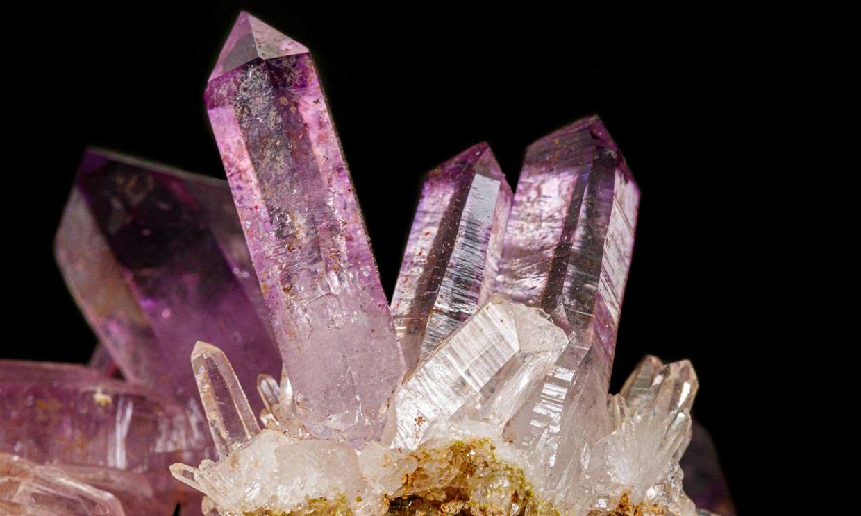 cristaux de quartz d'améthyste puzzle en ligne