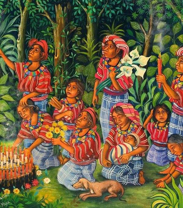 Mayské zvyky Guatemaly - Umění # 7 skládačky online
