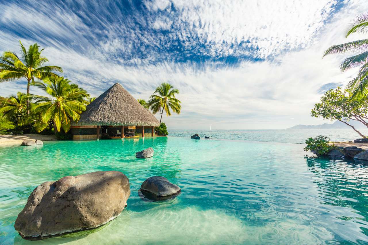 Ön Tahiti, Franska Polynesien pussel på nätet