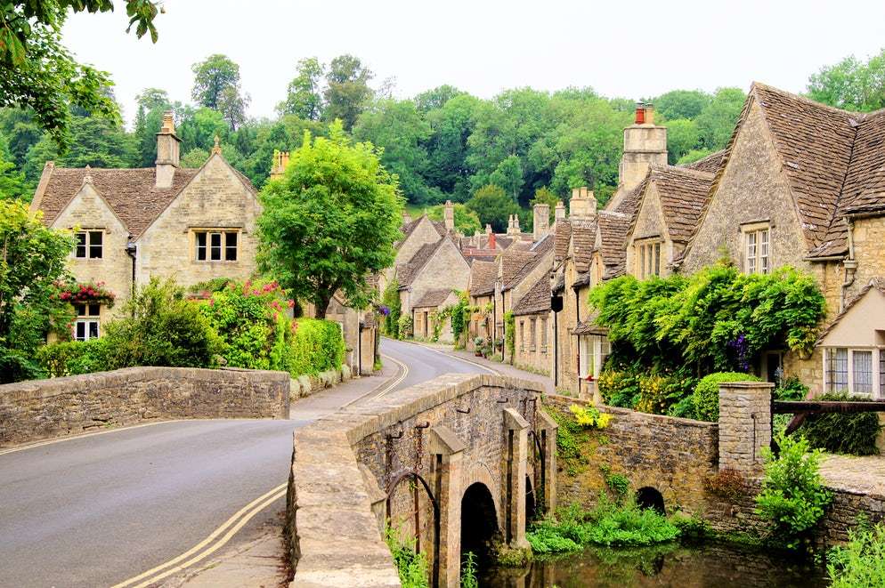 Bibury is een dorp in Gloucestershire online puzzel