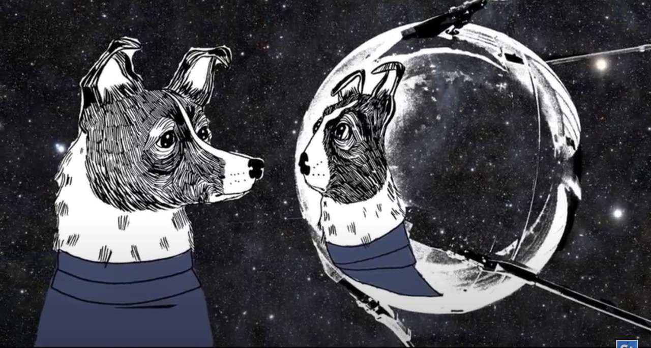 Лайка космическото куче онлайн пъзел