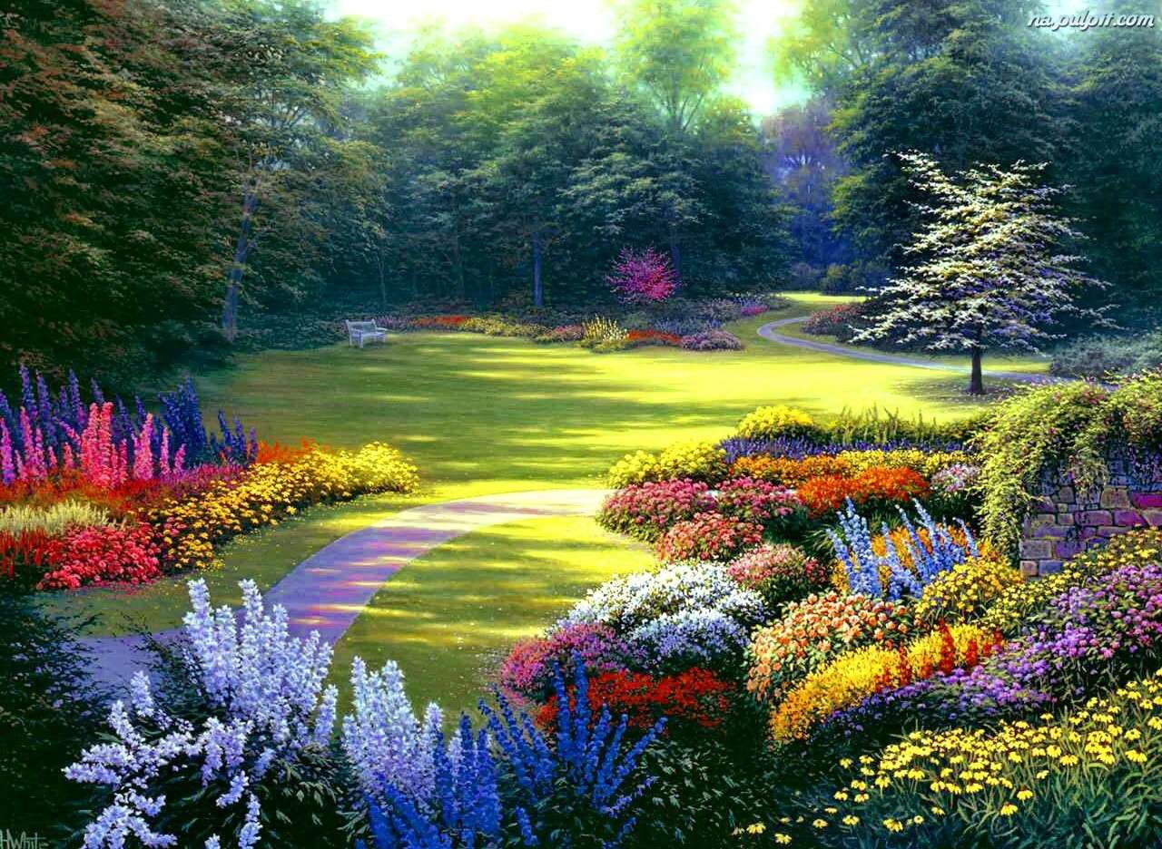 In un giardino colorato puzzle online