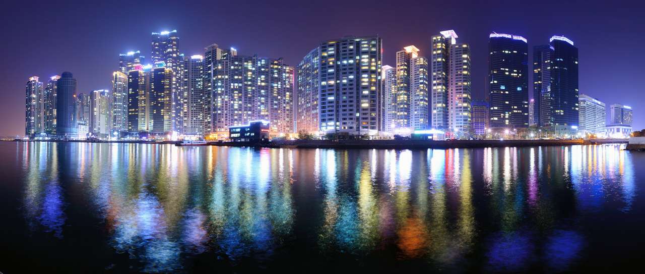 Busan, Sydkorea Panorama Pussel online