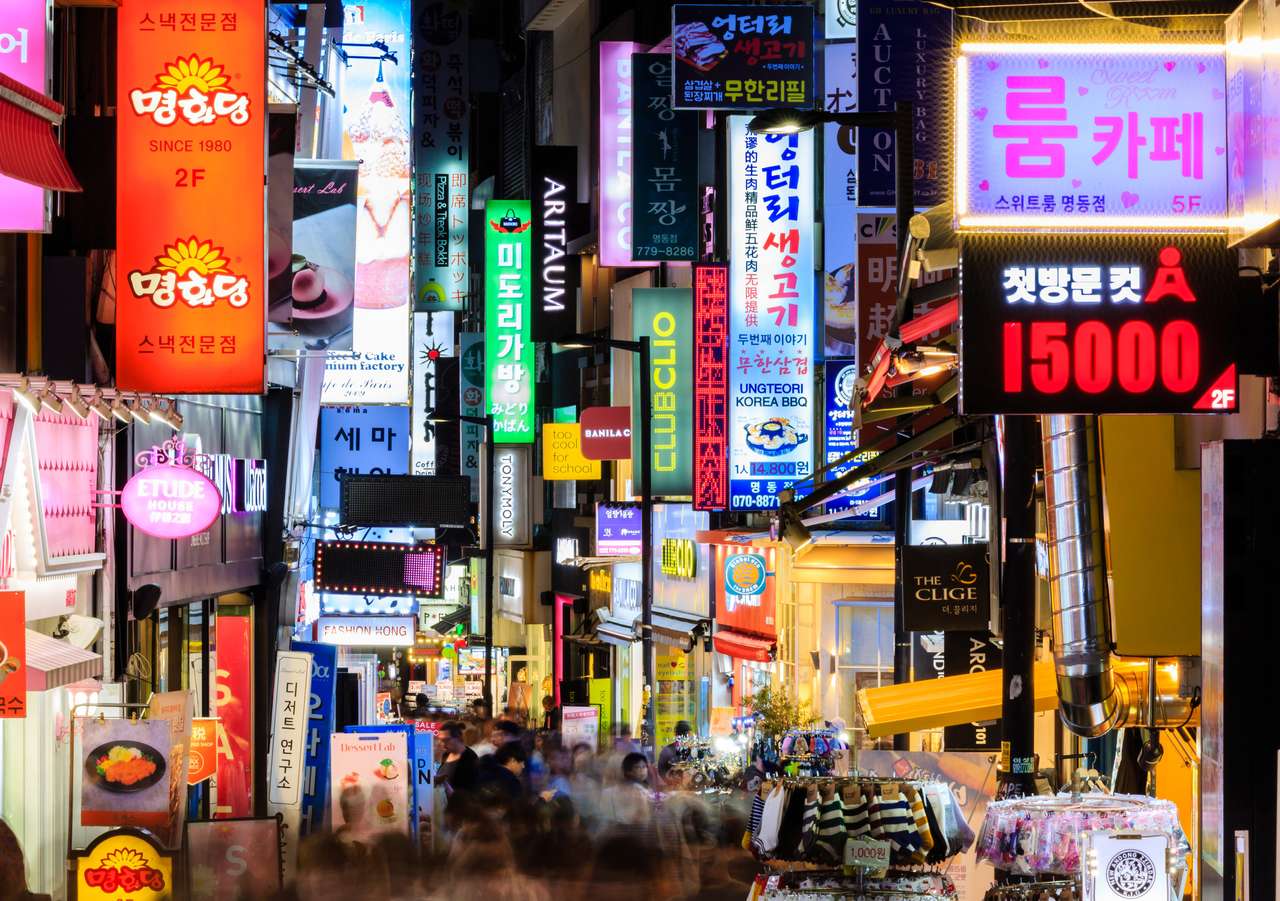 Zona comercială Myeong-dong jigsaw puzzle online