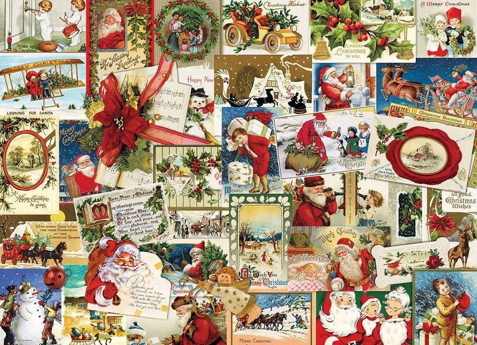 Cartões postais de Natal. quebra-cabeça