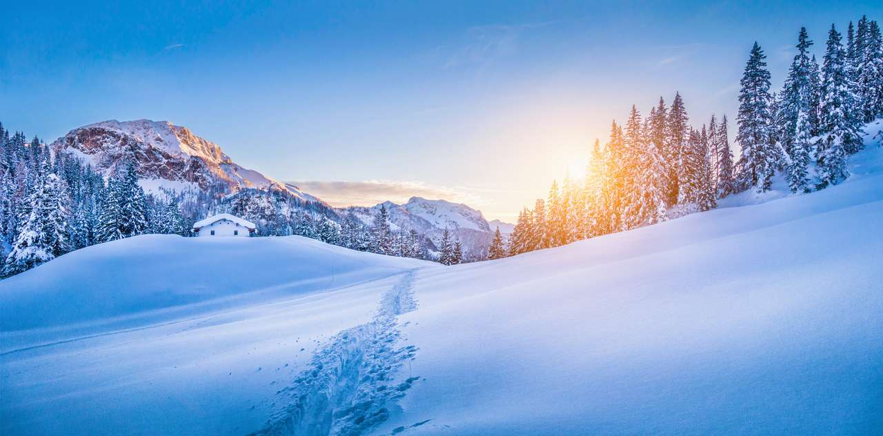 Vintern i Alperna pussel på nätet