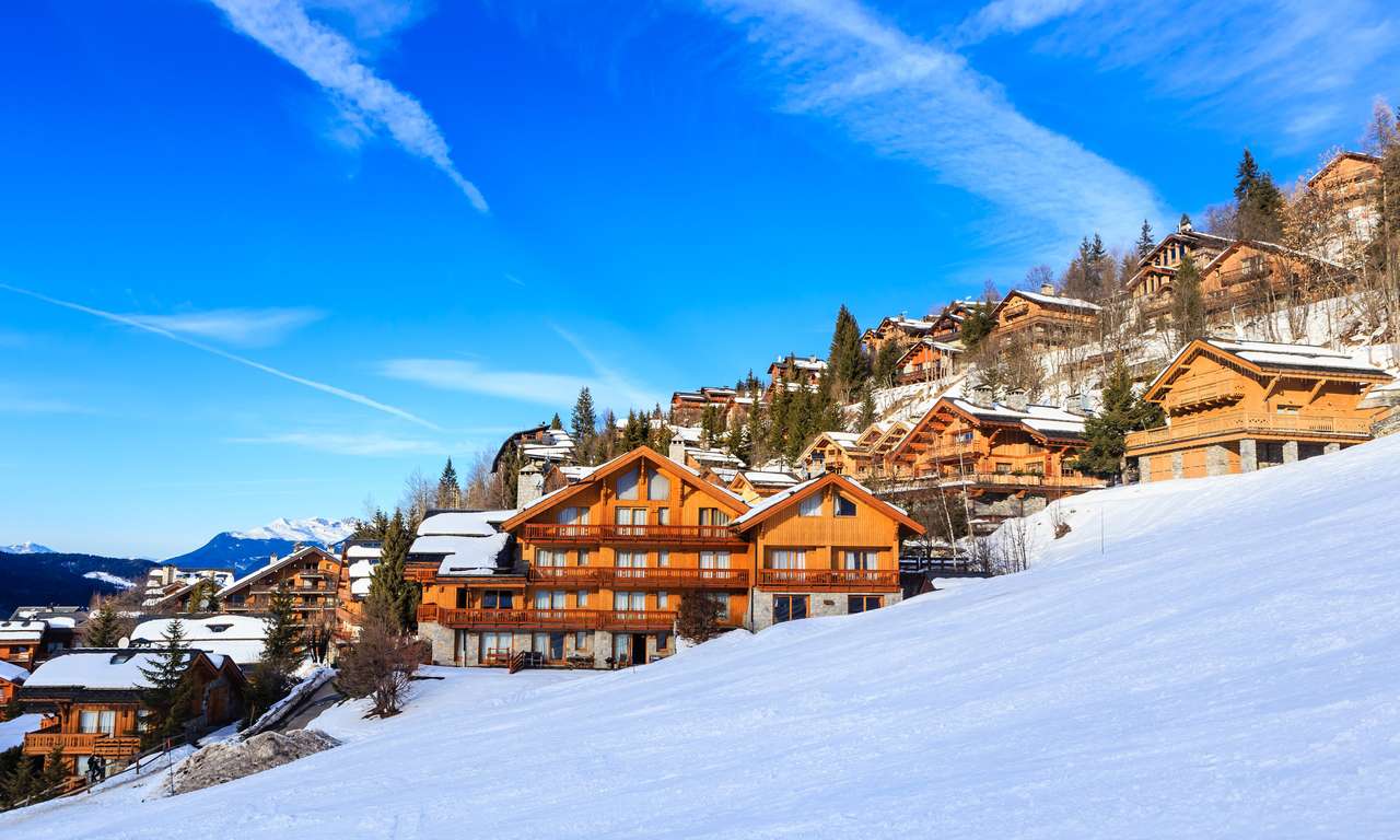 Ски курорт, Франция онлайн пъзел