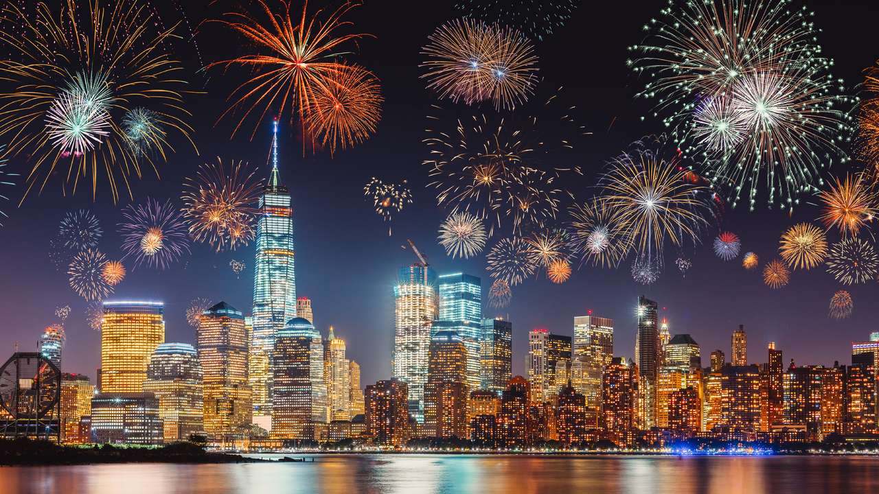 Nochevieja en la ciudad de Nueva York rompecabezas en línea