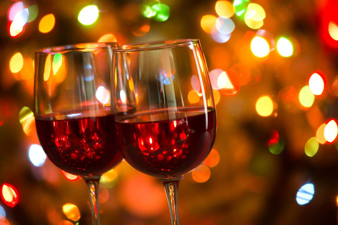 Kristály pohár bor kirakós online