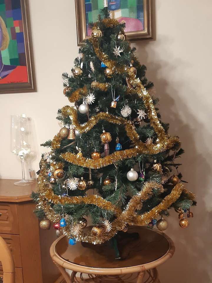 mein weihnachtsbaum ist gold Puzzlespiel online