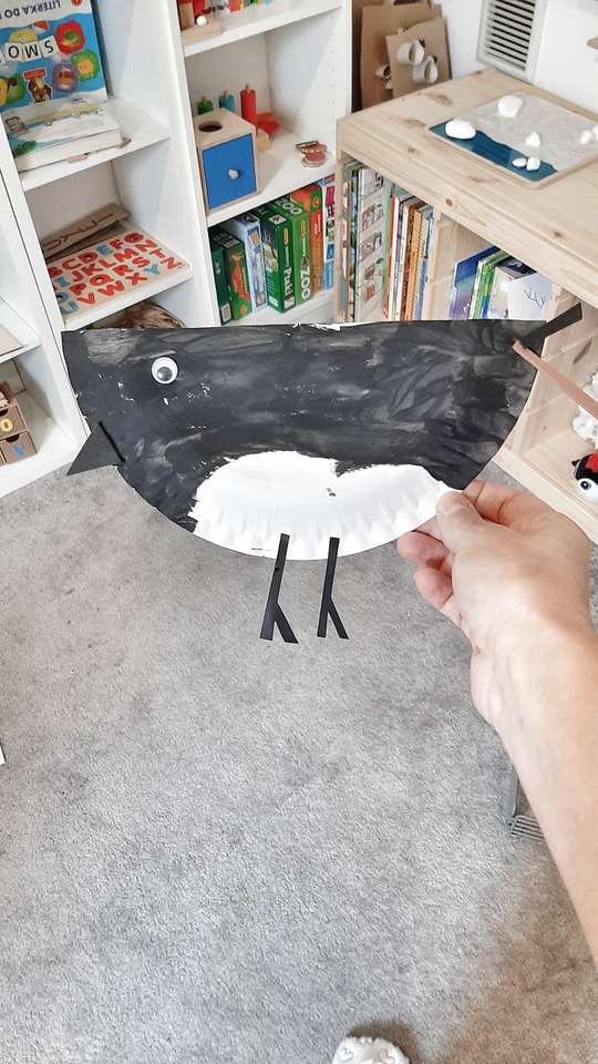A magpie, a toy made by a child jigsaw puzzle online
